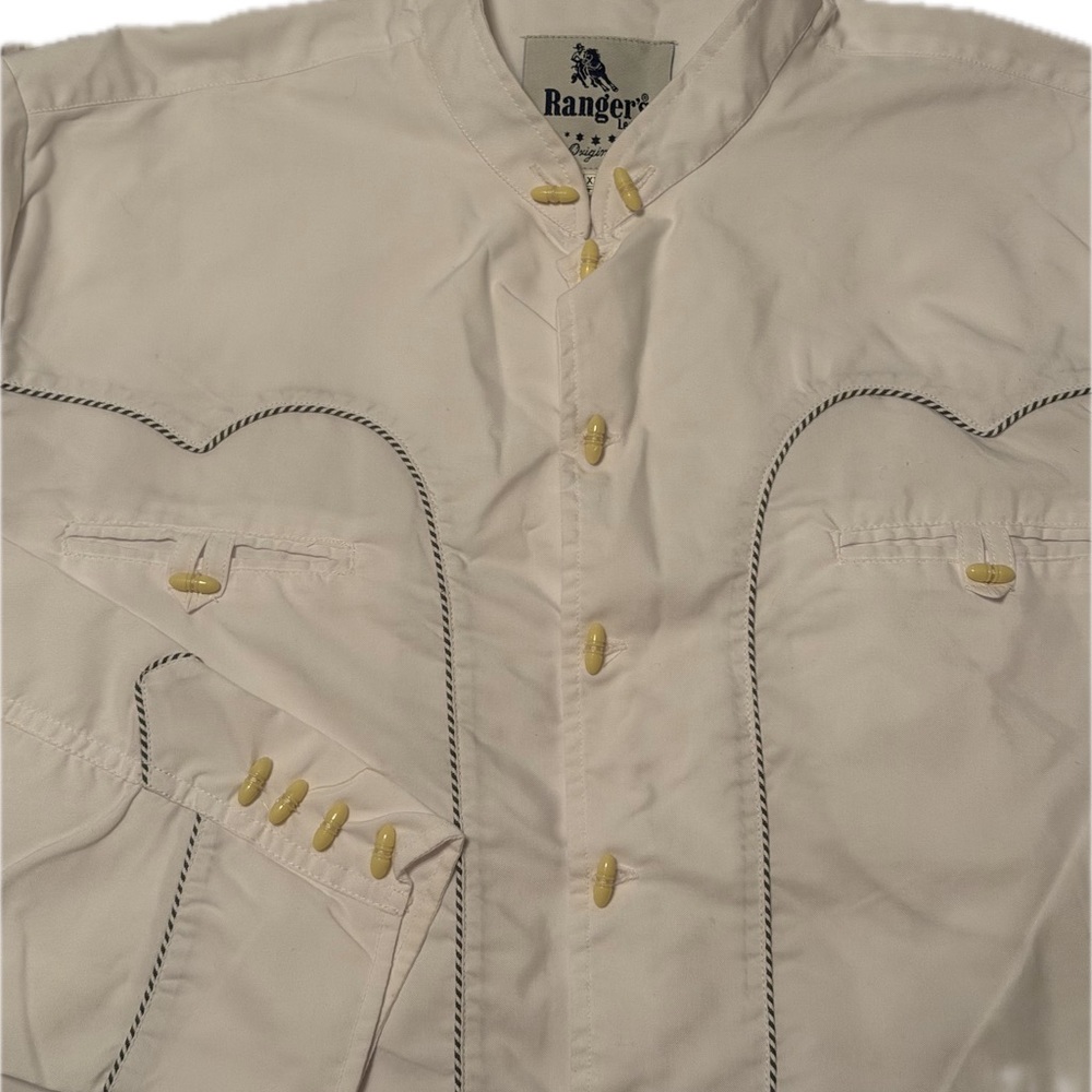 Ranger’s Legend White Western Button-Up Shirt